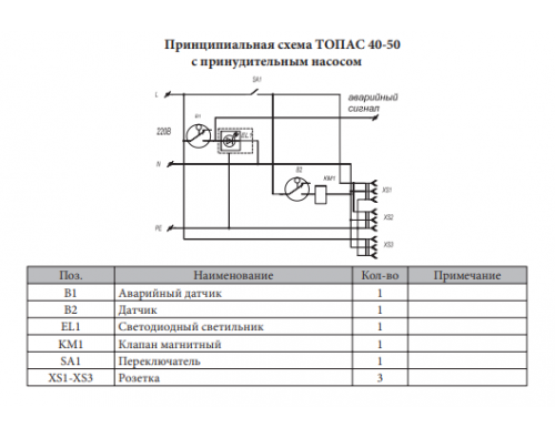 Монтажная схема Топас 40 Пр